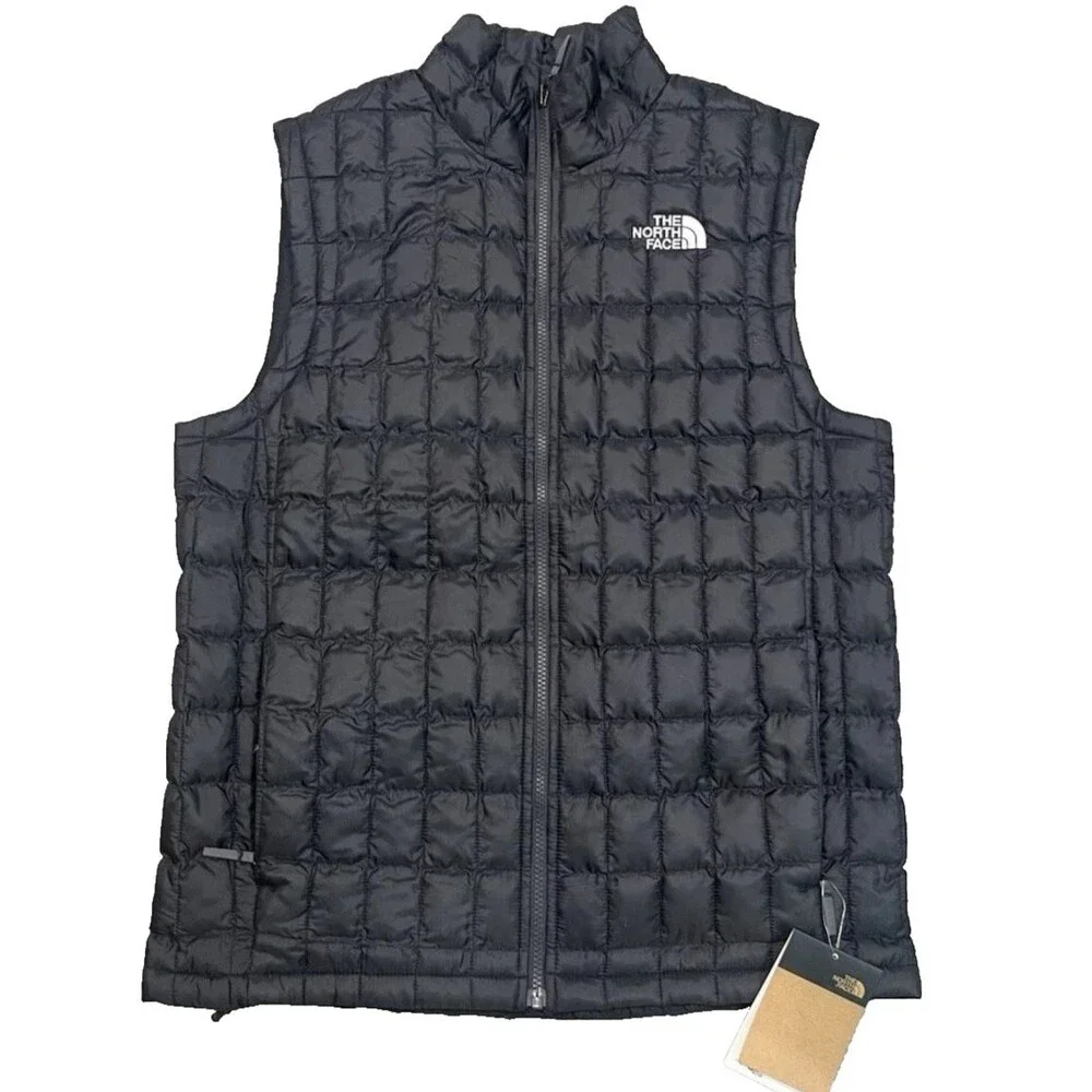 The North Face Men Quilted T-Ball Eco Vest ASPHALT‎ GRAY SZ S NWT